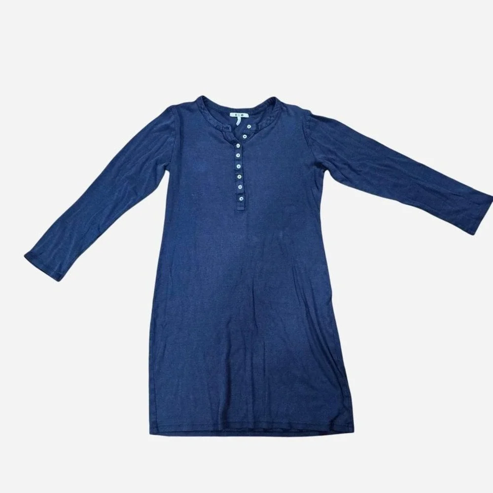 Navy‎ blue long sleeve button up shirt #blouse